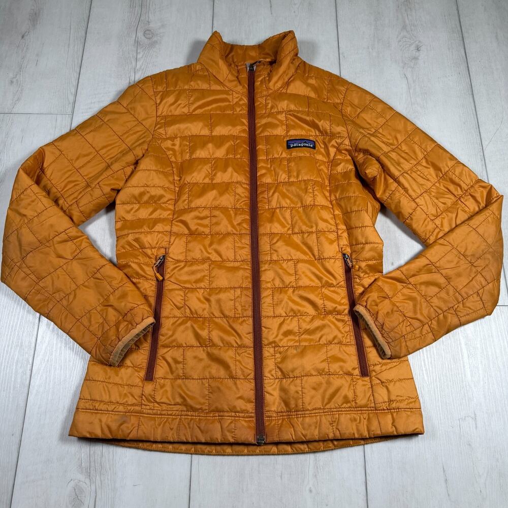 Patagonia Jacket Womens XS Nano Puff Orange Quilted Lightweight Packable